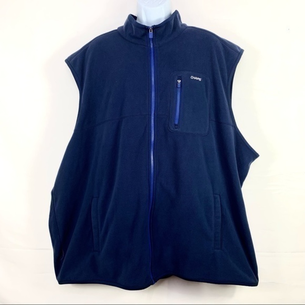 Chaps Ralph Lauren Men’s Jacket Vest Sleeveless Blue Sz 4XB